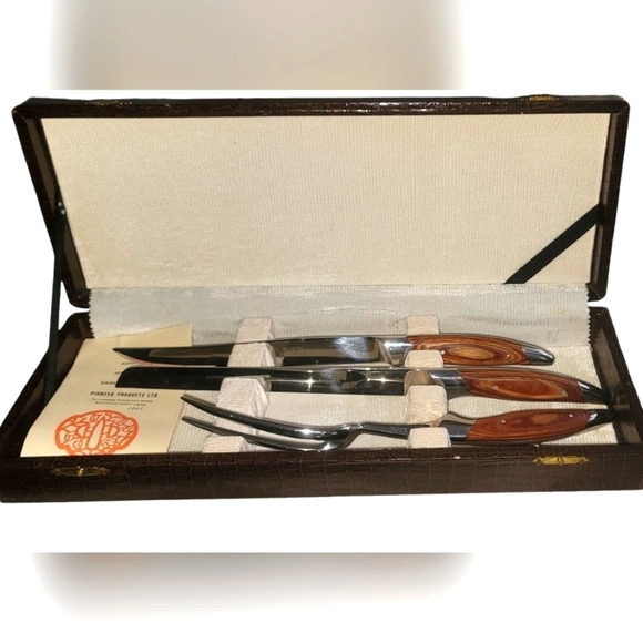 Vintage Samurai Cutleries Knife Serving set Tokyo Japan